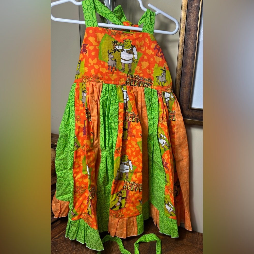 Custom Girls 5/6 Shrek Puss‎ In Boots Donkey Twirl Dress and Purse